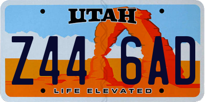 UT license plate Z446AD