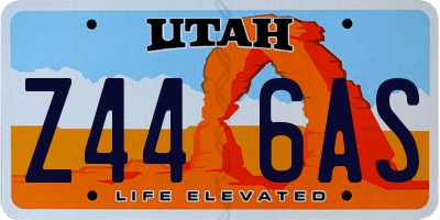 UT license plate Z446AS