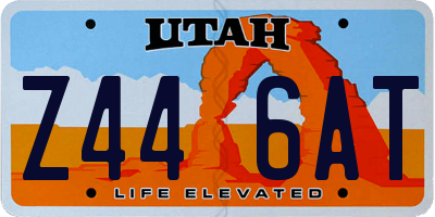 UT license plate Z446AT