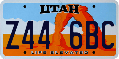 UT license plate Z446BC