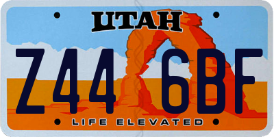UT license plate Z446BF