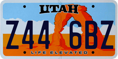 UT license plate Z446BZ