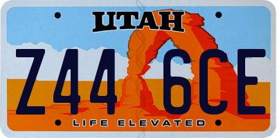UT license plate Z446CE