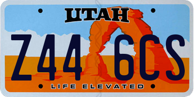 UT license plate Z446CS