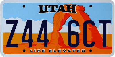 UT license plate Z446CT