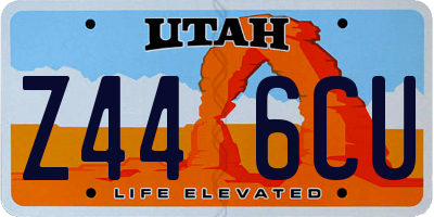 UT license plate Z446CU