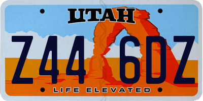 UT license plate Z446DZ