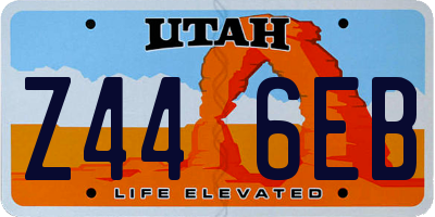 UT license plate Z446EB