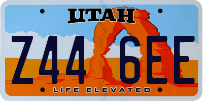 UT license plate Z446EE