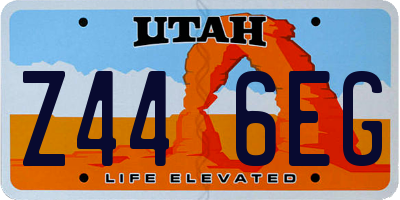 UT license plate Z446EG