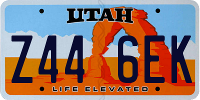 UT license plate Z446EK