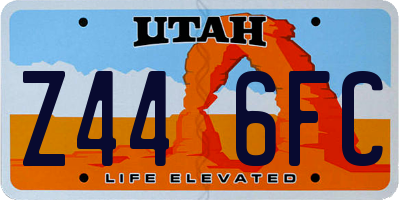 UT license plate Z446FC