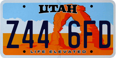 UT license plate Z446FD