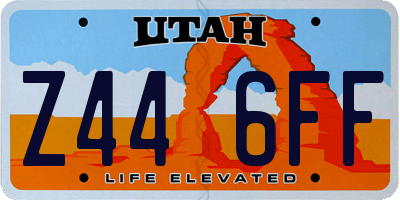 UT license plate Z446FF