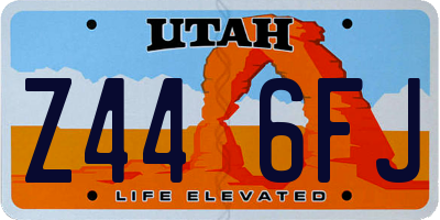 UT license plate Z446FJ