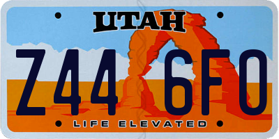 UT license plate Z446FO
