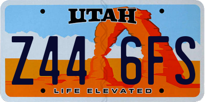 UT license plate Z446FS