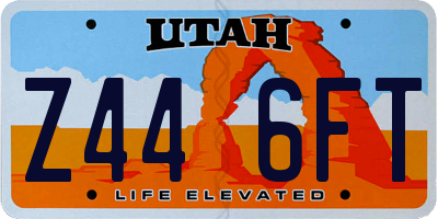 UT license plate Z446FT