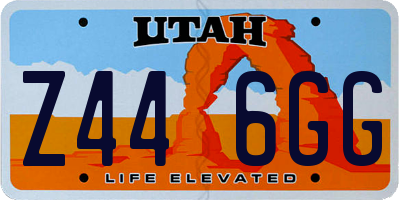 UT license plate Z446GG