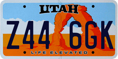 UT license plate Z446GK