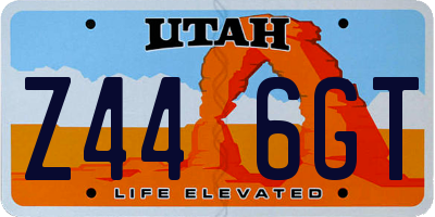 UT license plate Z446GT
