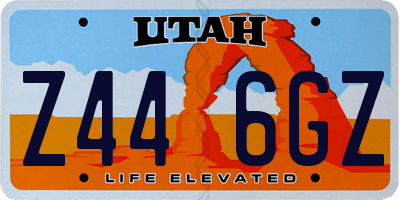 UT license plate Z446GZ