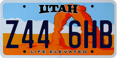 UT license plate Z446HB