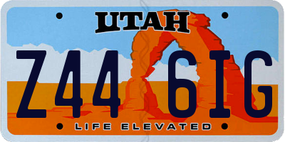 UT license plate Z446IG
