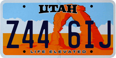 UT license plate Z446IJ