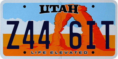 UT license plate Z446IT