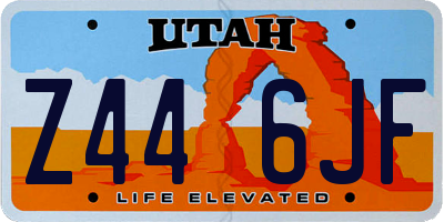 UT license plate Z446JF