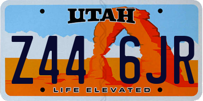 UT license plate Z446JR