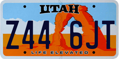 UT license plate Z446JT