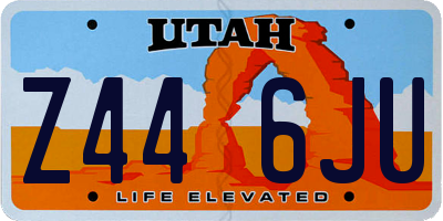 UT license plate Z446JU