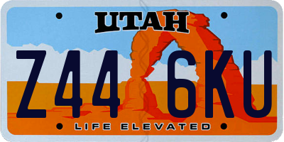 UT license plate Z446KU