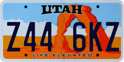 UT license plate Z446KZ