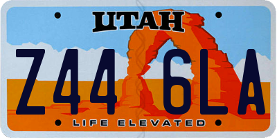 UT license plate Z446LA