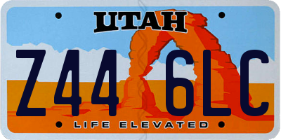 UT license plate Z446LC