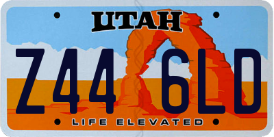 UT license plate Z446LD