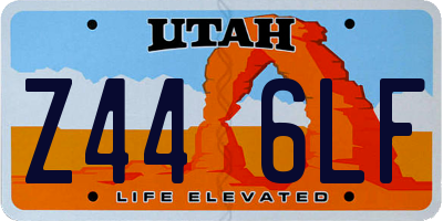 UT license plate Z446LF