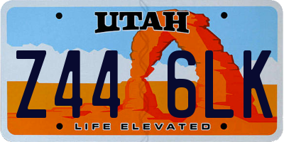 UT license plate Z446LK