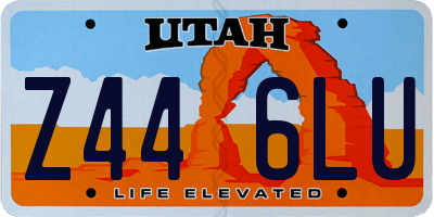 UT license plate Z446LU
