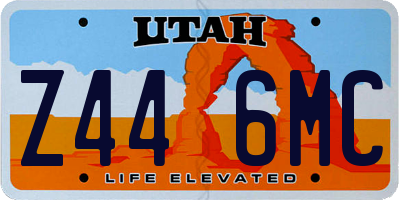 UT license plate Z446MC
