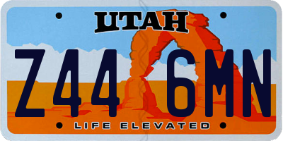 UT license plate Z446MN