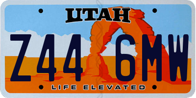 UT license plate Z446MW