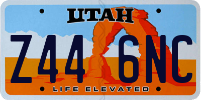 UT license plate Z446NC