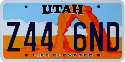 UT license plate Z446ND