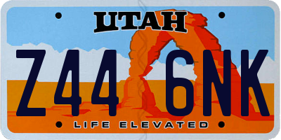 UT license plate Z446NK