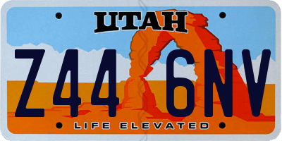 UT license plate Z446NV