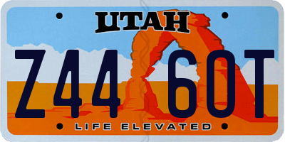 UT license plate Z446OT